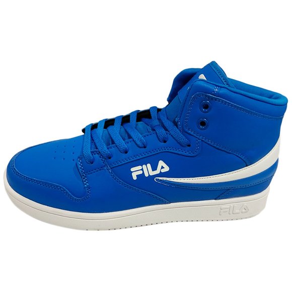 NWT FILA MSRP $94.99 AUTHENTIC MEN'S BLUE MID TOP PLUS SNEAKERS SIZE 9 - Picture 3 of 5